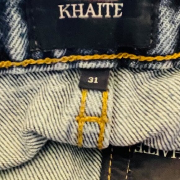 Khaite Daria High Rise Slim Straight Cotton Jeans 31 - Picture 5 of 15